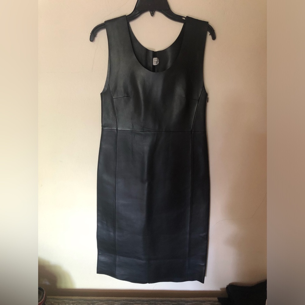 Totême Mezel Leather Midi Dress XS